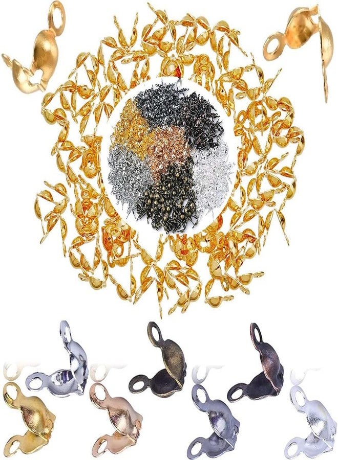 دي آي واي كرافتس مجموعة أدوات يدوية الصنع 50 غرام، برونز عتيق، أطراف خرز، أغطية عقد، أطراف من الفولاذ المقاوم للصدأ، أغطية عقد مفتوحة على شكل صدفة، أطراف خرز قابلة للطي، أغطية طرفية بفتحات صغيرة للعقد والضغط (50 غرام، برونز عتيق) - Image 1